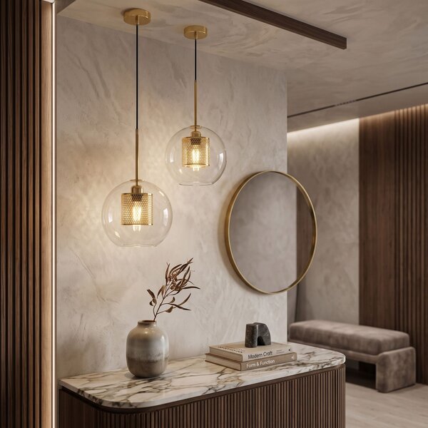 Lampa SUSPENDABILA din sticla Auriu loft APP554-1CP 20cm