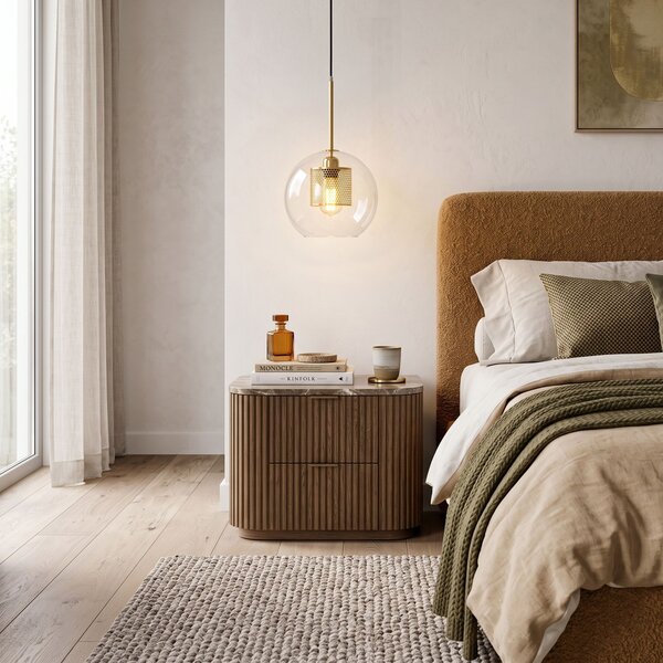 Lampa SUSPENDABILA din sticla Auriu loft APP554-1CP 20cm