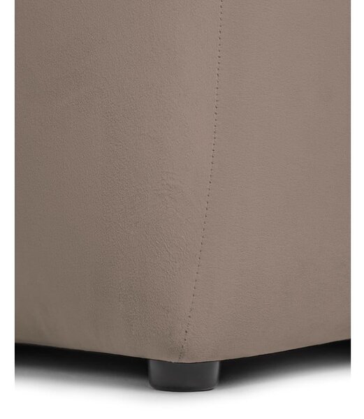 Canapea taupe cu tapițerie din catifea 225 cm Cube – Bonami Selection