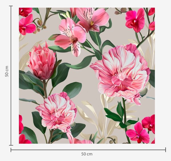 Tapet Delicate flori roz pe fundal luminos, Tapet flori, Tapet bujori, a00094 : Uwalls.ro