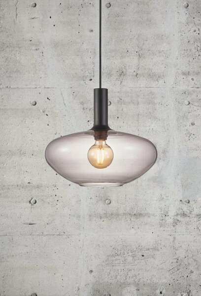 Nordlux Alton lampă suspendată 1x60 W negru-fumuriu 48973047