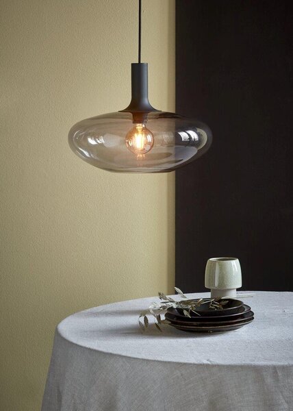 Nordlux Alton lampă suspendată 1x60 W negru-fumuriu 48973047