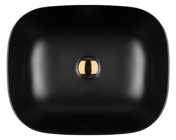 Oltens Hamnes lavoar 46.5x37.5 cm ovale de blat negru mat 40801300