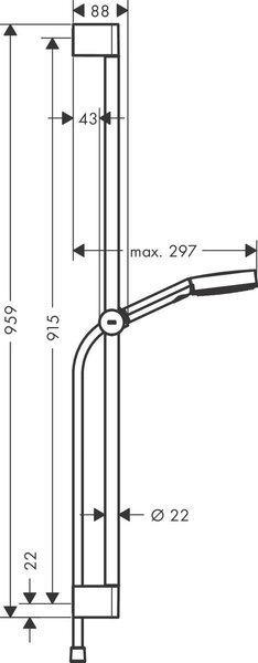 Hansgrohe Pulsify Select set de duș perete crom 24171000