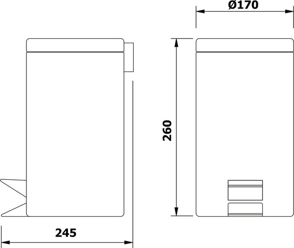 Sapho Diamond cos de gunoi 3 l XJ011