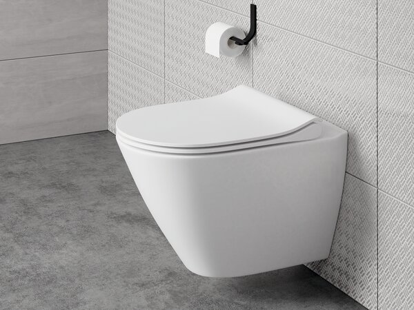 Cersanit City vas wc cu capac soft-close agăţat fără margine alb K701-104-ECO