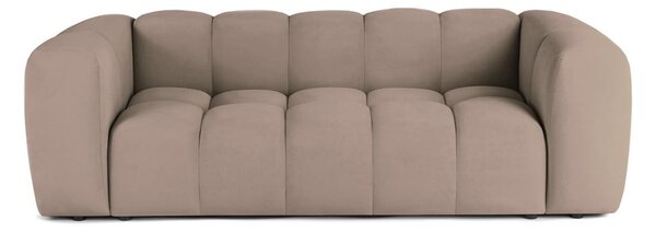 Canapea taupe cu tapițerie din catifea 225 cm Cube – Bonami Selection