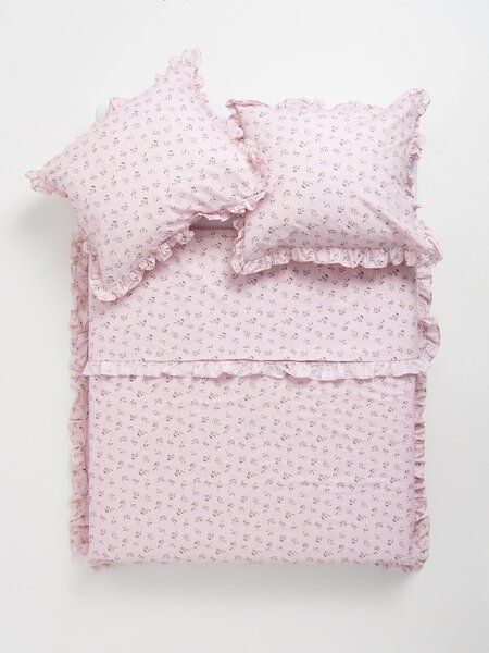 Sinsay - Set cu lenjerie de pat - roz-pastel