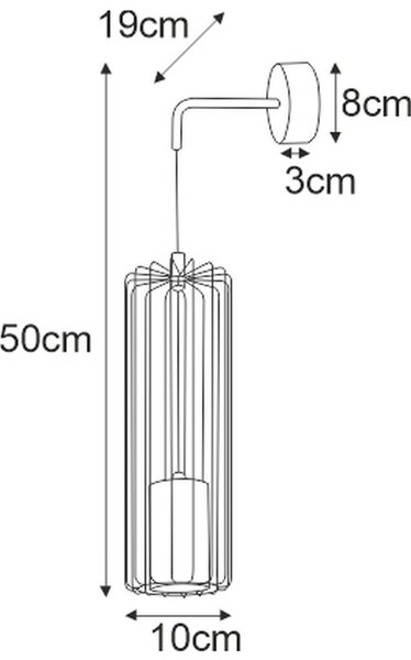 Kaja Falcon lampă de perete 1x10 W negru K-4934