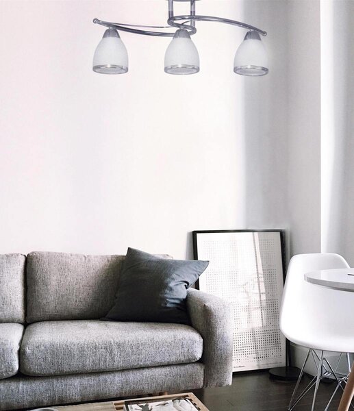 Kaja Samira lampă de tavan 3x40 W alb-crom K-JSL-8090/3CHR