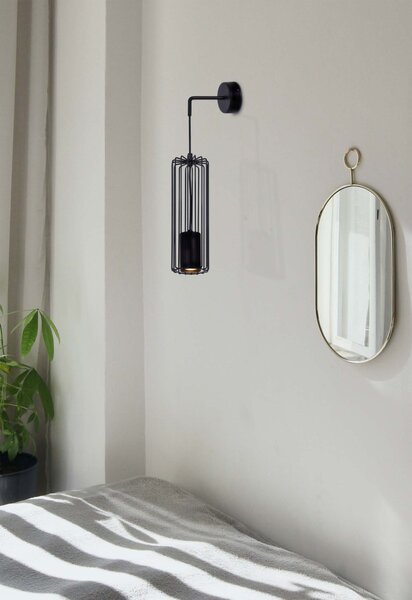 Kaja Falcon lampă de perete 1x10 W negru K-4934