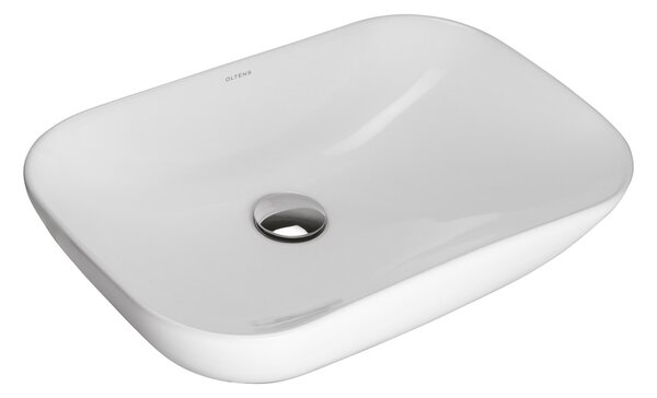 Oltens Solvig lavoar 51x34 cm ovale de blat alb luciu 40322000