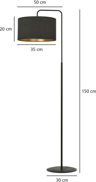 Emibig Hilde lampă de podea 1x15 W negru-auriu 1054/LP1