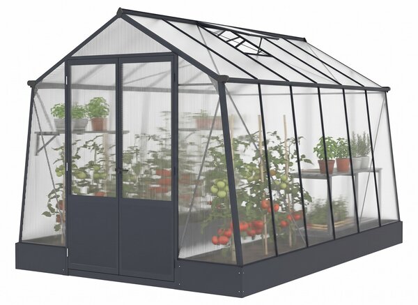 Lilia seră din aluminiu 2,5 x 3,7 m CoverTech antracit