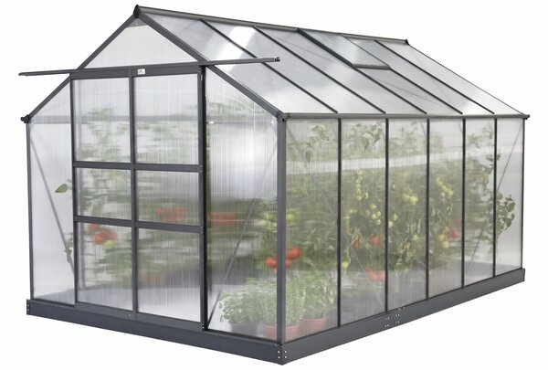 Seră de grădină din aluminium Azalia 2,5 x 3,7m CoverTech antracit