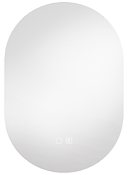 HOMCOM Oglindă de Baie cu LED 50 x 70 cm, Fără Ramă, 3 Culori Reglabile | Aosom Romania