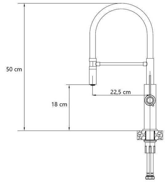Quadron Gemma baterie bucătărie pe picior negru 3623501_BLM