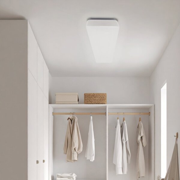 MEGAMAN Plafonieră LED Bruno, 117 cm, 56 W, IP44, albă, Alb, Baie, Plastic, Modern
