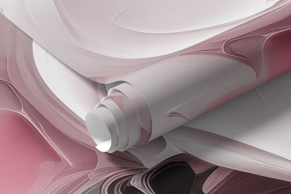 Tapet Flori volumetrice abstracte în stilul picturii în ulei, Fototapet 3D, Fototapet 3D Flori, w03582v3 : Uwalls.ro