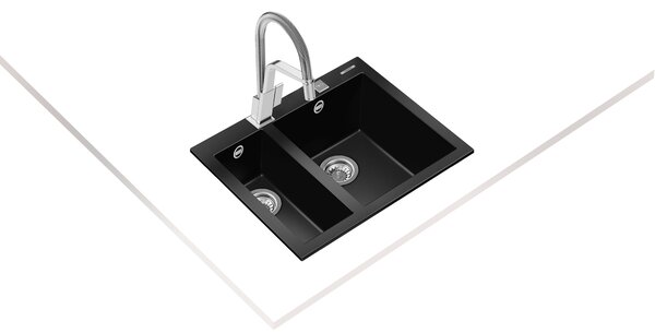 Teka Forsquare chiuveta tegranit 59x50 cm negru 115260019