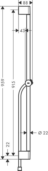 Hansgrohe Unica bară de duș |95.9 cm 24401000