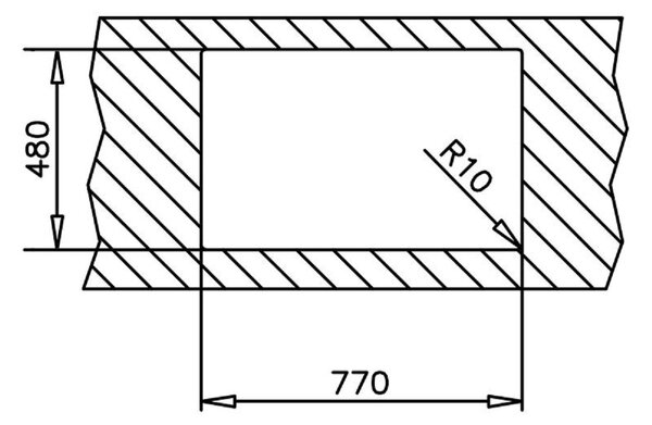 Teka Universe chiuveta din oțel cu sifon 79x50 cm 115110011