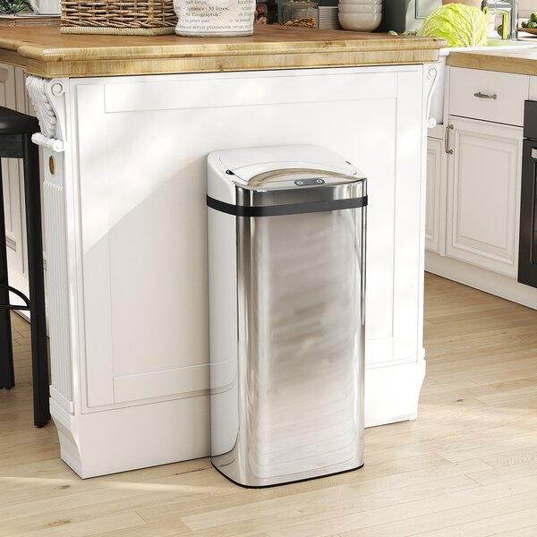 HOMCOM Cos de gunoi cu senzor 50L inox elegant | Aosom Romania