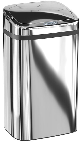 HOMCOM Cos de gunoi cu senzor 30L inox elegant | Aosom Romania