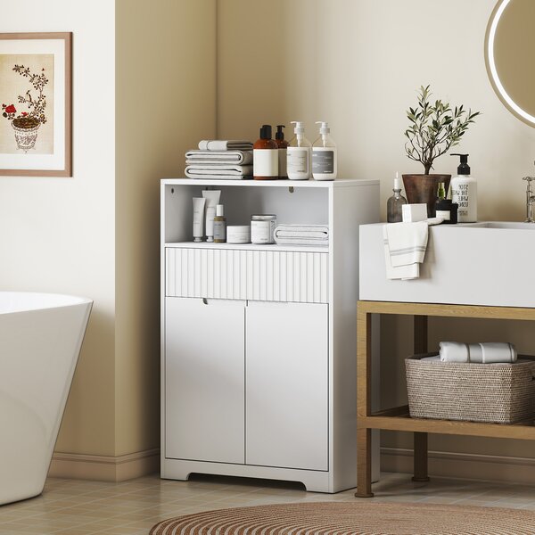 HOMCOM Dulap de sub Attributebaie Compact cu Sertar, 60x30x80 cm, Alb | Aosom Romania