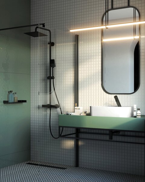 Deante Sense baterie lavoar stativ electrică negru BQR_N28R