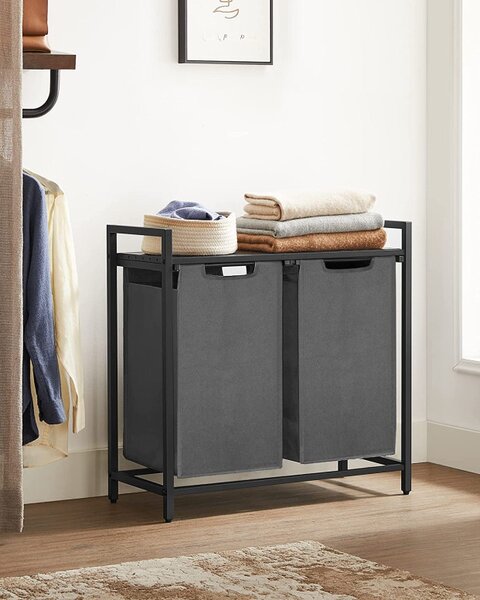 Cos de rufe, Vasagle, 2 x 46 l, 73 x 33 x 72 cm, BLH201G01