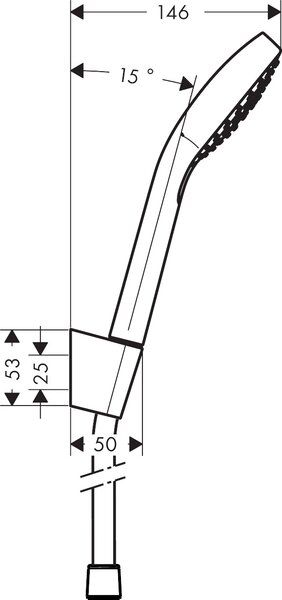 Hansgrohe Croma set de duș perete crom-alb 26413400