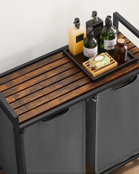 Cos de rufe, Vasagle, 2 x 46 l, 73 x 33 x 72 cm, BLH201G01