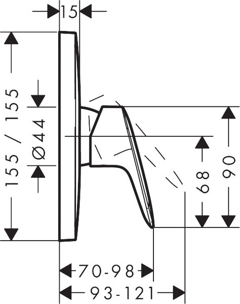 Hansgrohe Logis baterie de duș ascuns crom 71605000