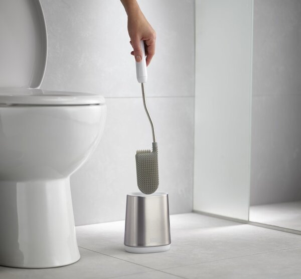 Joseph Joseph Flex Lite perie de toaletă stativ alb-argint 70561