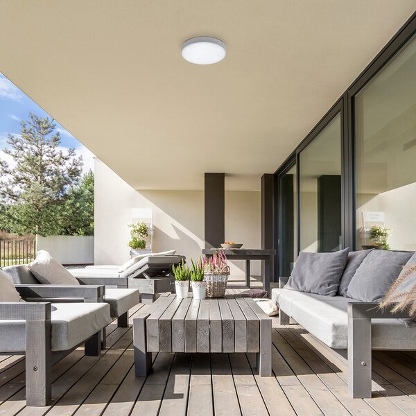 Rabalux Tartu plafoniera de exterior 1x24 W alb 7894