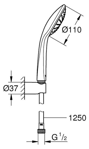 Grohe Euphoria set de duș perete StarLight Chrome 27354000