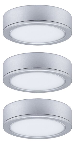 Paulmann Pukk lampă LED sub dulap set 3x, crom, Gri, Bucătărie, Plastic, Montarea mobilierului
