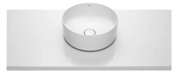 Roca Inspira lavoar 37x37 cm rotund de blat alb luciu A327523S00
