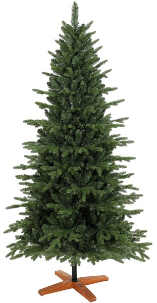 HOMCOM Brad de Crăciun artificial 180 cm cu bază pliabilă din lemn, deschidere automată, verde | Aosom Romania
