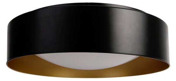 MEGAMAN Plafonieră LED Renzo XChange negru/auriu CCT, IP44, Negru, Baie, Aluminiu, Modern