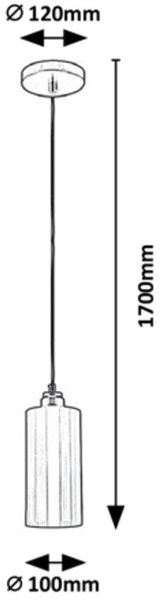 Rabalux Panthea lampă suspendată 1x40 W alb-auriu 4479