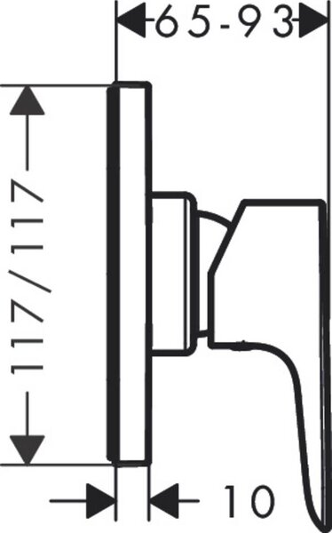 Hansgrohe Talis E baterie de duș ascuns negru 71764670