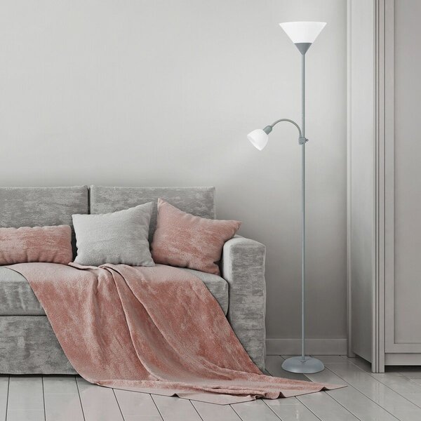 Rabalux Action lampă de podea 2x100 W alb-argint 4028