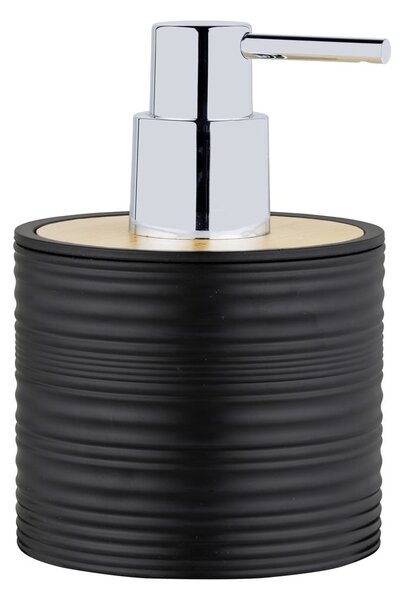 Dozator de săpun lichid negru din plastic 350 ml Lyon – Allstar