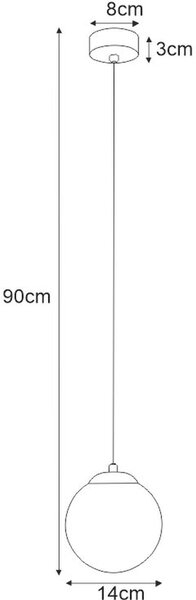 Kaja Isla lampă suspendată 1x40 W alb-negru-patină K-4910