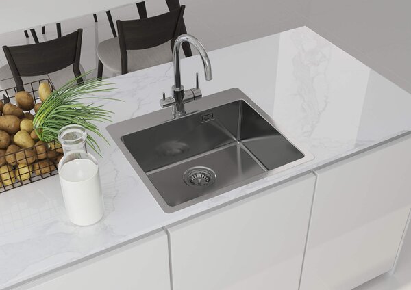 Deante Aster baterie pentru filtru apă pe picior crom BCH064M