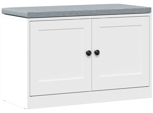 HOMCOM Bancă pentru pantofi cu pernă tapițată, 80x35,5x52,5 cm, alb | Aosom Romania