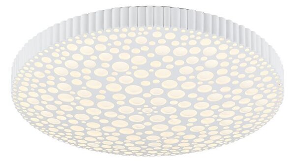 Plafoniera LED Pluto Klausen 40W 2400lm 4000K Alb Modern Design Rotund Diametru 50cm Inaltime 7cm Lampa Tavan Metal Acril Eficienta Iluminat Interior