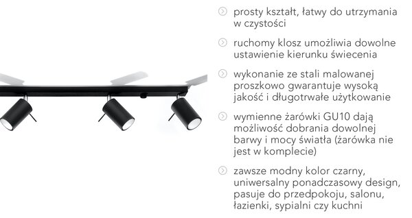 Sollux Lighting Ring lampă de tavan 4x40 W negru SL.0332